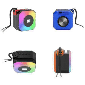 Portable Mini sans fil pour haut-parleur Bluetooth application mobile intelligente télécommande carte de lumière colorée support de téléphone Audio support