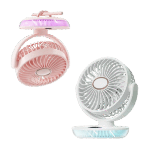 Ventilateur de plafond portable aste, ventilateur mural, écran numérique LED, synchronisation 8H, réglable à 2024 °, 7 lumières colorées, 180