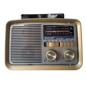 Radio Rétro Bluetooth EVCHE EC-2117BT – Un Son Puissant au Look Vintage