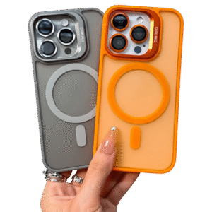 Coque iPhone – Luxe Transparent Magnétique avec Lentille Métal