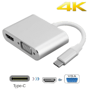 Adaptateur USB-C vers HDMI  VGA – 4K Ultra HD