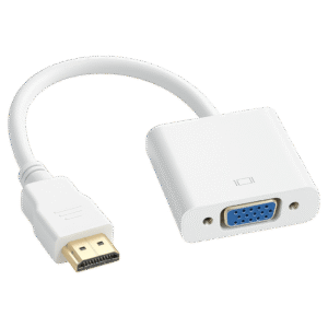 Adaptateurs Hdmi Vers Vga Blanc 1080P - Câble Hdmi Actif Vers Vga Adaptateur Femelle