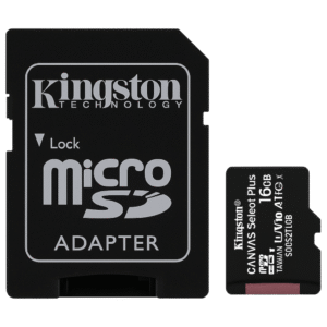 Carte Mémoire Kingston Canvas Select Plus microSD 16GB + Adaptateur