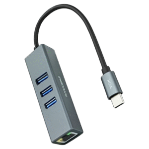 Hub USB-C 4 en 1 – 3 Ports USB 3.0 + Ethernet RJ45 Gigabit