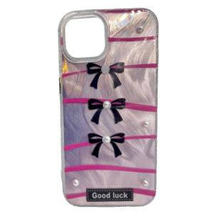 pochette iPhone 13/14 good luck ruban
