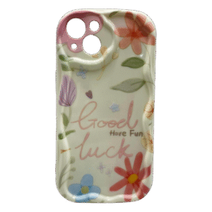 pochette iPhone 13/14 good luck fleurs